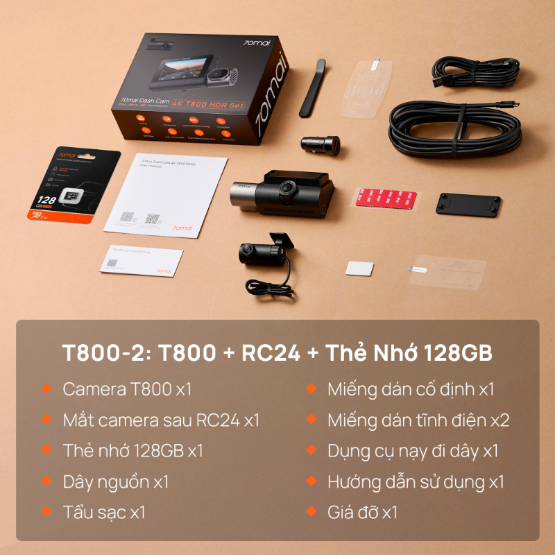 CAMERA HÀNH TRÌNH 70MAI T800 4K