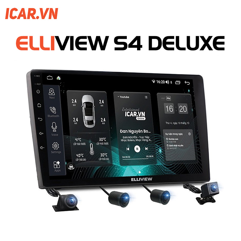 MÀN HÌNH ANDROID Ô TÔ ELLIVIEW S4 DELUXE