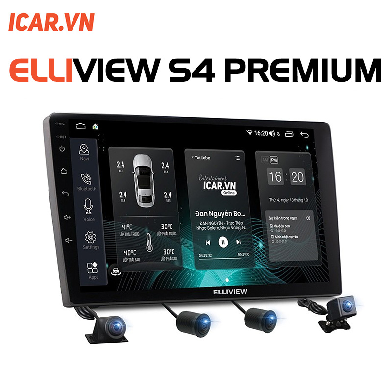 MÀN HÌNH ANDROID Ô TÔ ELLIVIEW S4 PREMIUM