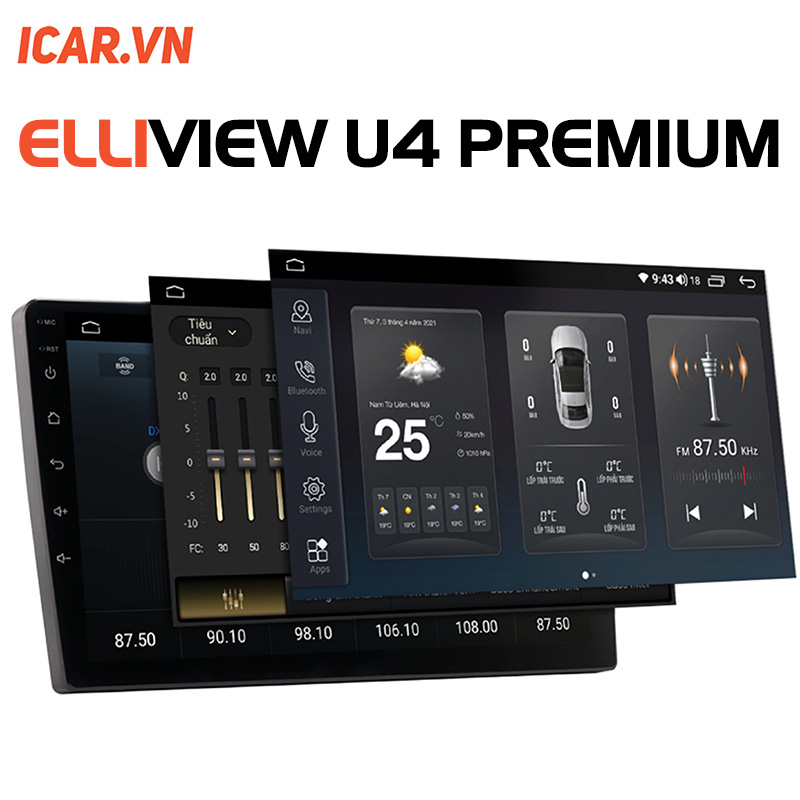 MÀN HÌNH ANDROID Ô TÔ ELLIVIEW U4 PREMIUM