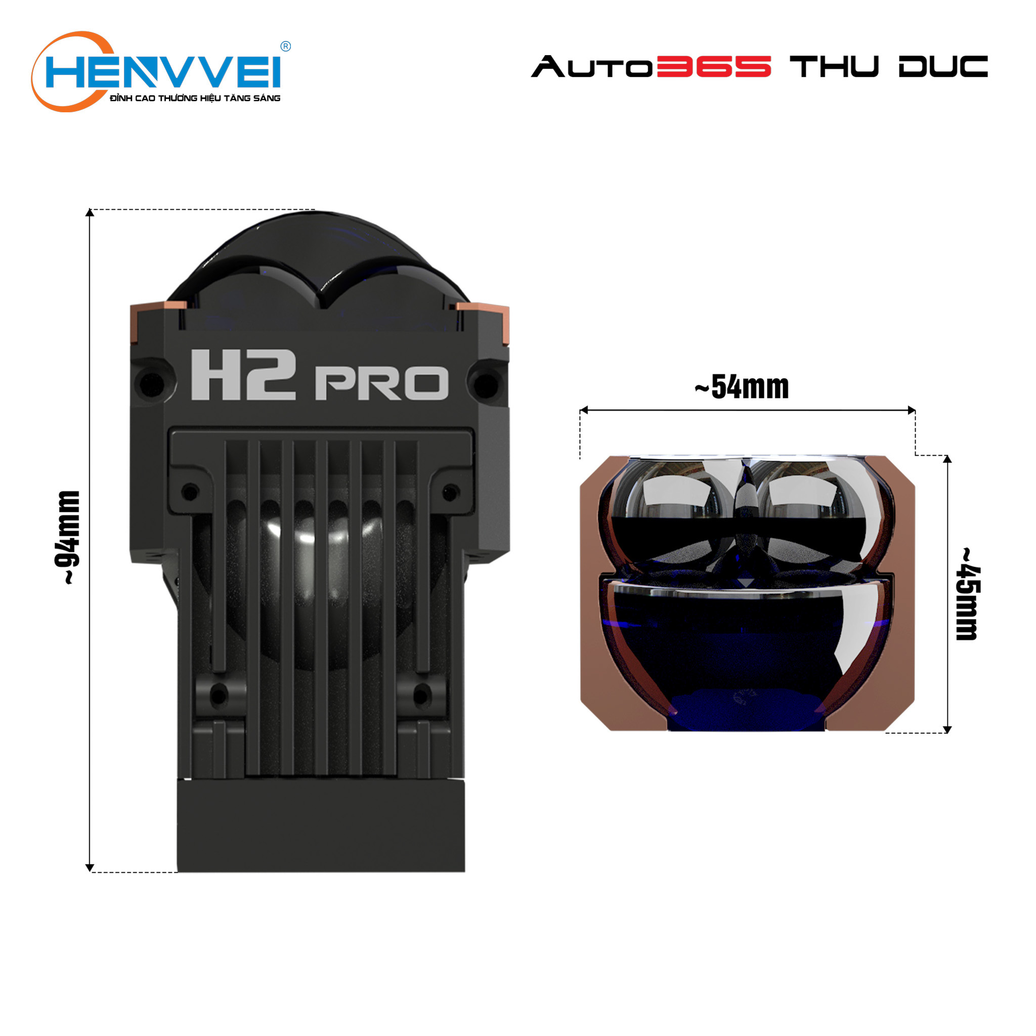 MODULE BI LED MINI HENVVEI H2 PRO