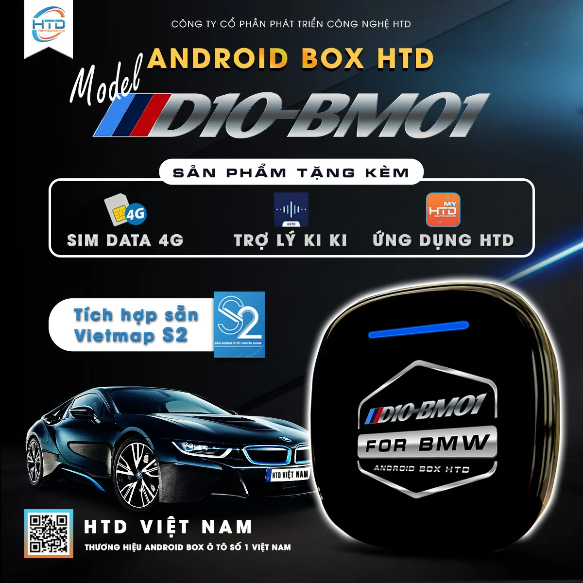 HTD ANDROID BOX BMW D10 CHO Ô TÔ BMW