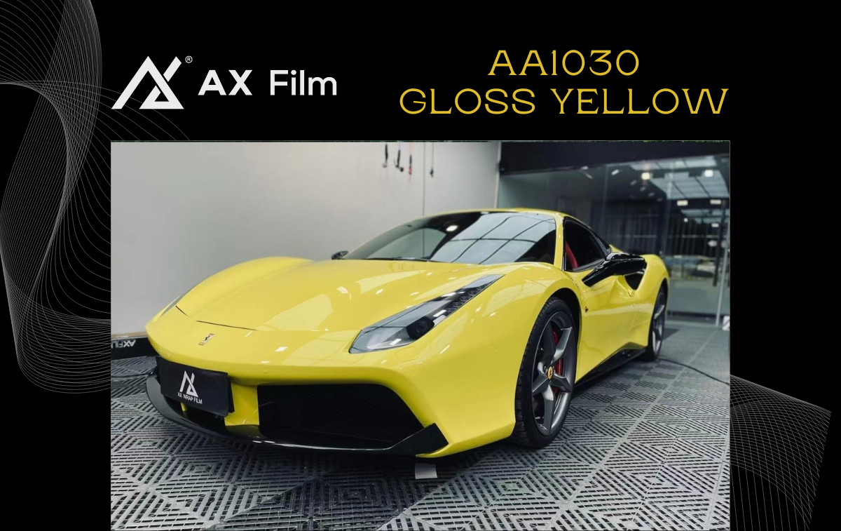 AX WRAP FILM GLOSS YELLOW – MÀU VÀNG BÓNG FERRARI 448 GTB