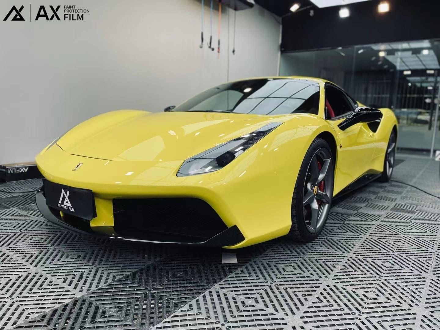 AX WRAP FILM GLOSS YELLOW – MÀU VÀNG BÓNG FERRARI 448 GTB