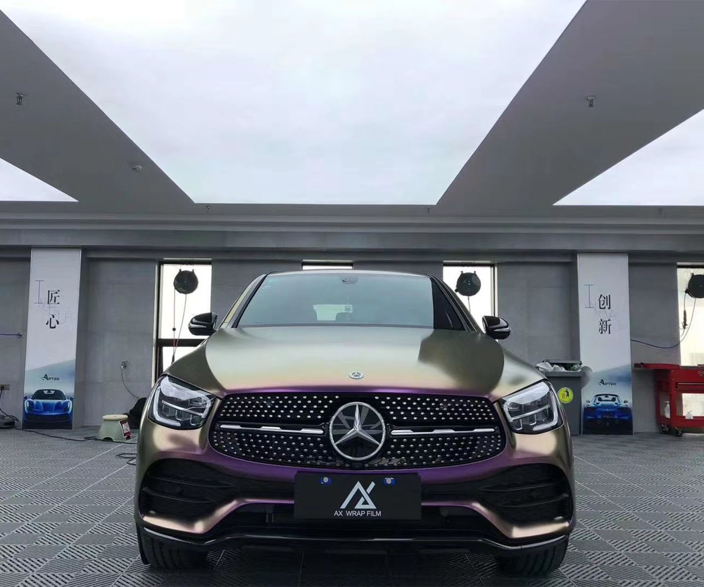 AX WRAP FILM DIAMOND DARK PURPLE - MÀU TÍM ĐẬM ÁNH KIM CƯƠNG