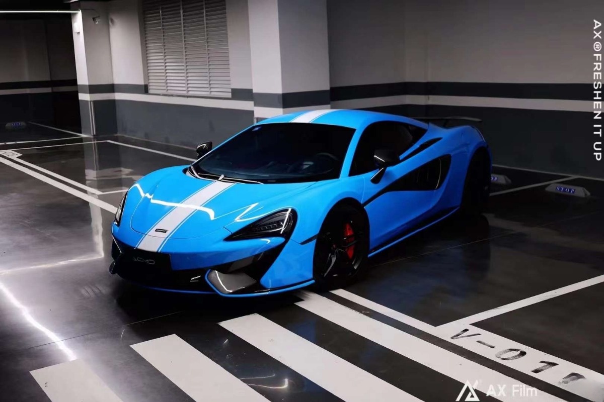 AX WRAP FILM GLOSS SKY BLUE – XANH BẦU TRỜI BÓNG MCLAREN 570S