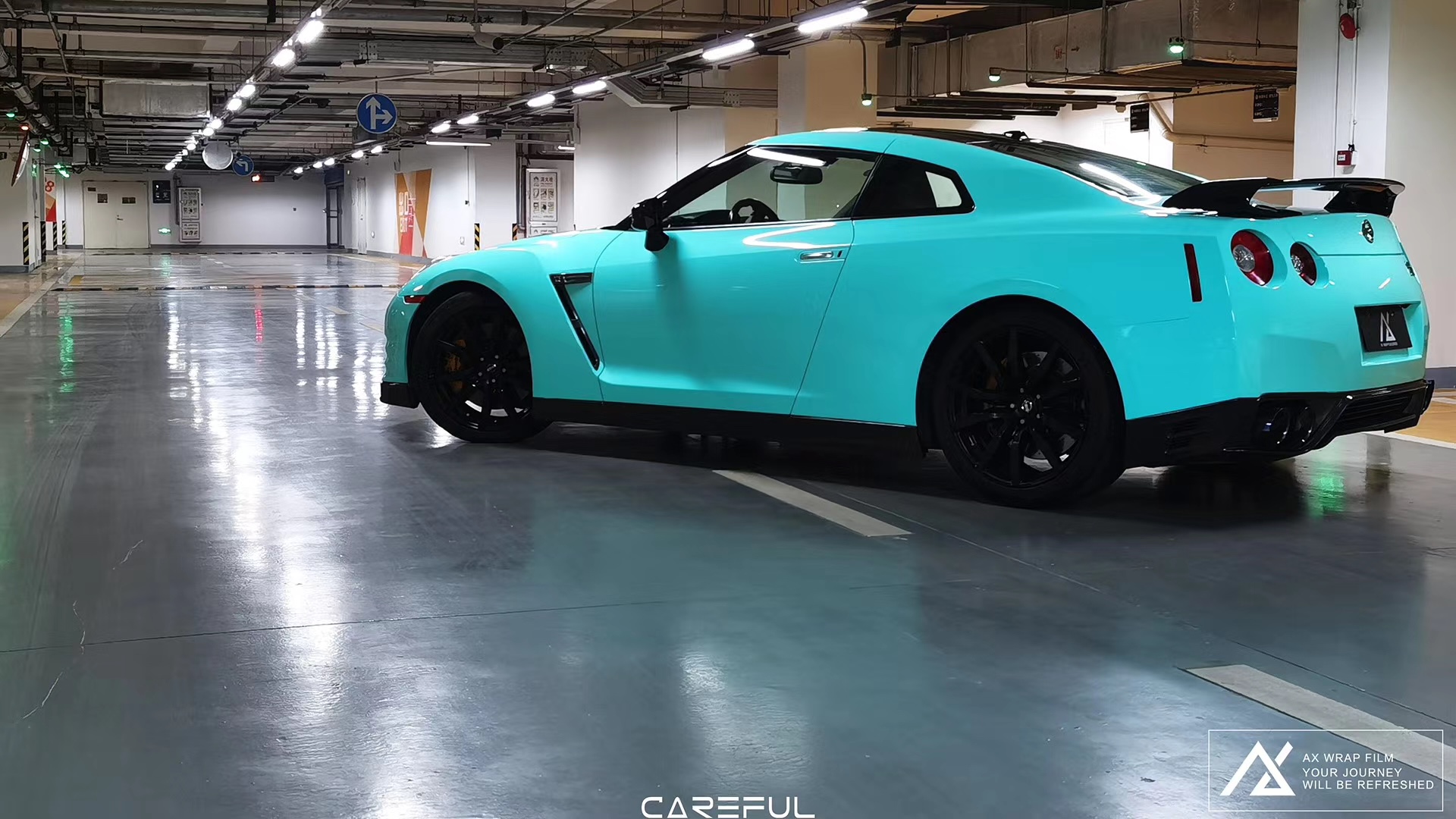 AX WRAP FILM GLOSS TIFFANY BLUE – XANH TIFFANY BÓNG NISSAN GTR