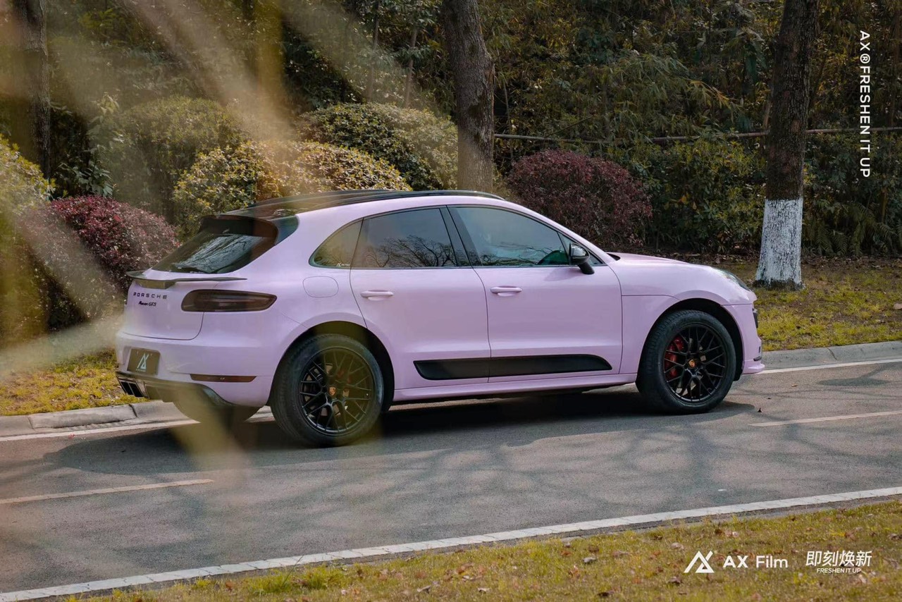 AX WRAP FILM ULTRA GLOSS BEGONIA PINK – HỒNG THU HẢI ĐƯỜNG SIÊU BÓNG PORSCHE MACAN GTS