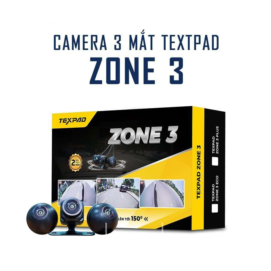 CAMERA 3 MẮT TEXPAD ZONE 3 ECO - Camera Hỗ Trợ Lái Xe An Toàn