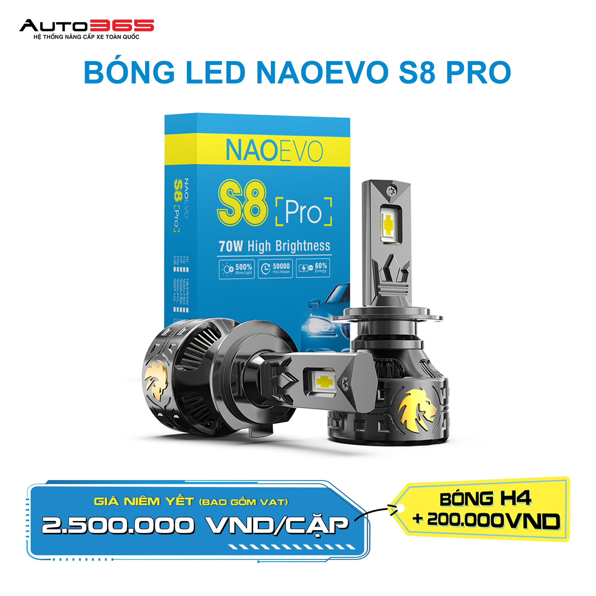 BÓNG LED NAOEVO S8 PRO