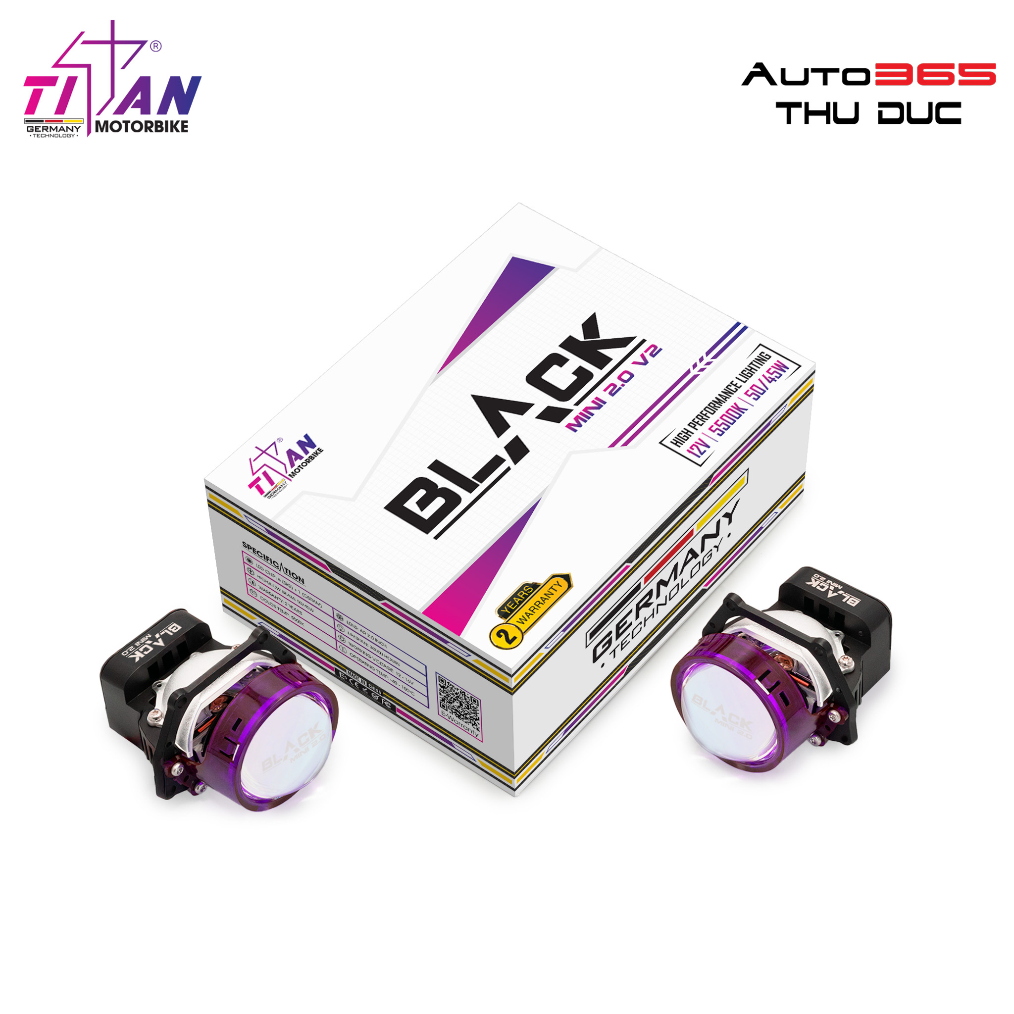 BI LED TITAN MOTO BLACK MINI 2.0 VERSION 2