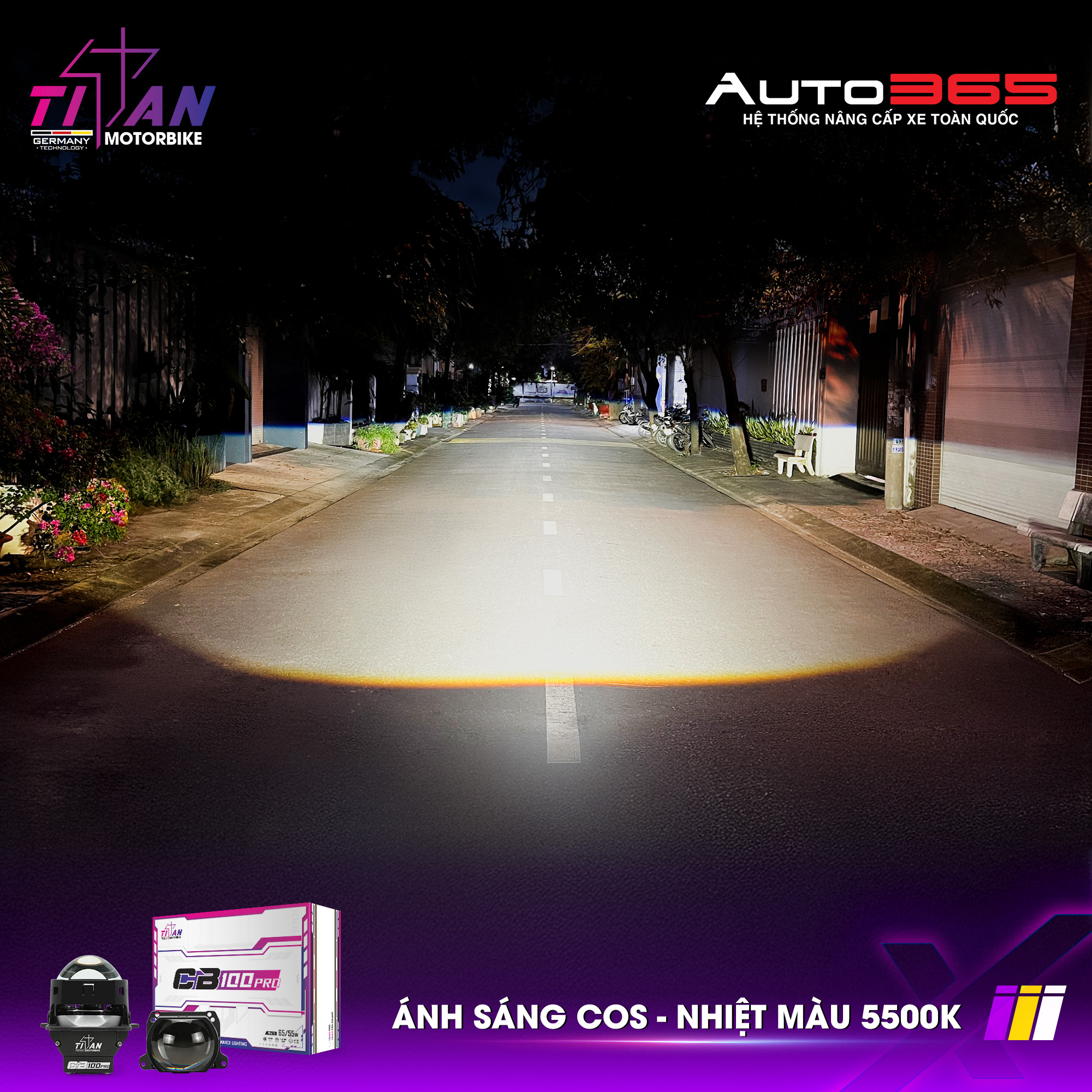 BI LED TITAN MOTO CB100 PRO SQUARE