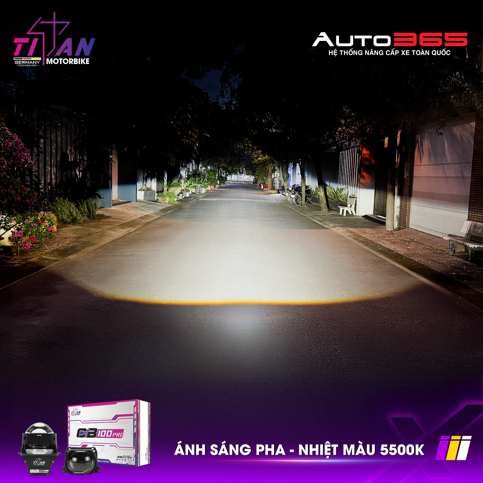 BI LED TITAN MOTO CB100 PRO SQUARE
