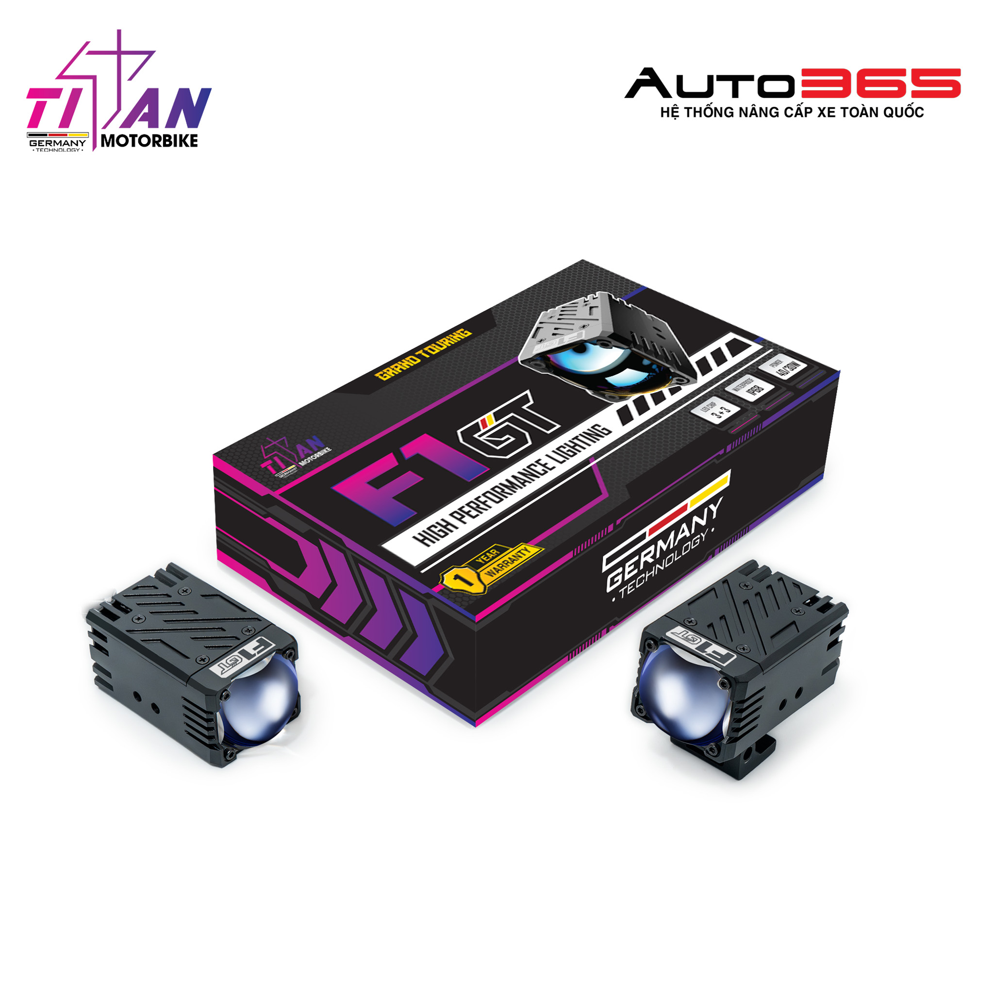 ĐÈN TRỢ SÁNG TITAN MOTO F1 GT
