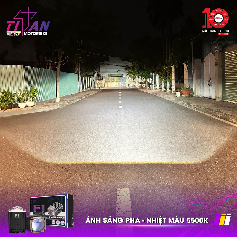 ĐÈN TRỢ SÁNG TITAN MOTO F1 TURBO S