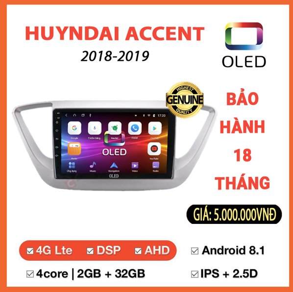 Màn hình Oled Toyota Camry 2014-2018