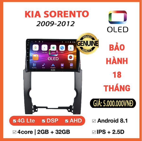 MÀN HÌNH OLED KIA SORENTO 2009-2012