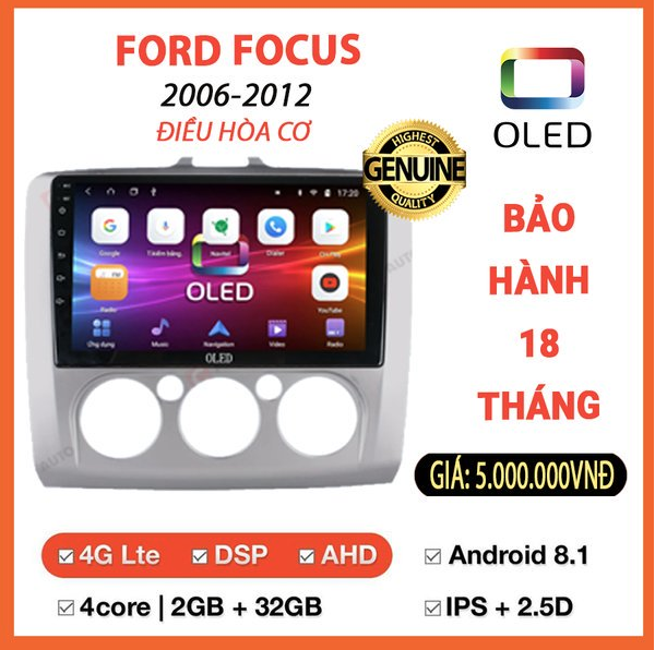 MÀN HÌNH OLED FORD FOCUS 2006 - 2012