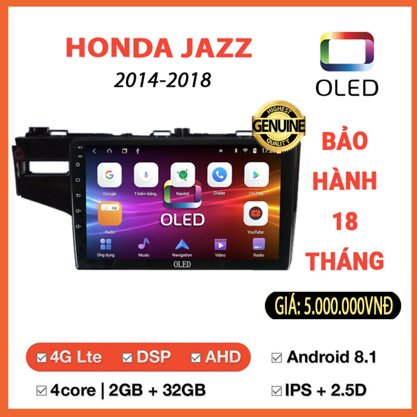 MÀN HÌNH OLED HONDA JAZZ 2014-2018