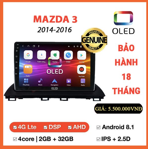 Màn hình Oled Mazda 3 2014-2016