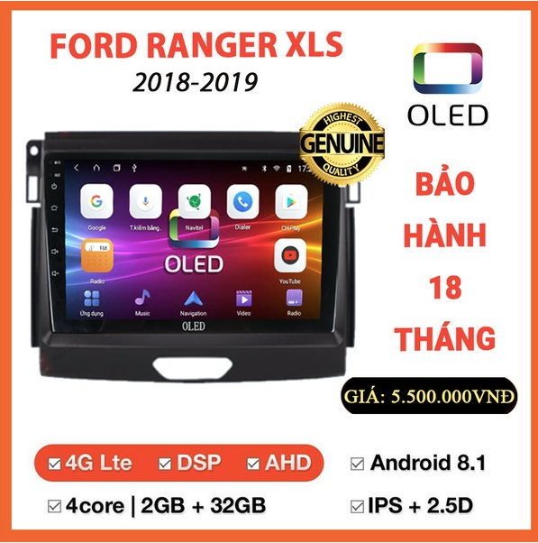 Màn hình Oled Ford Ranger XLS 2018-2019